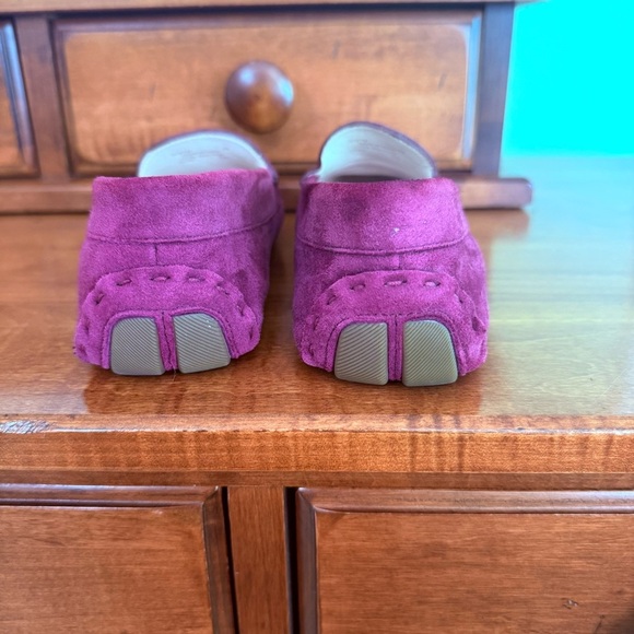 Cole Haan Evelyn driving loafer Suede leather  flats woman 5 pink / purple - Picture 4 of 9